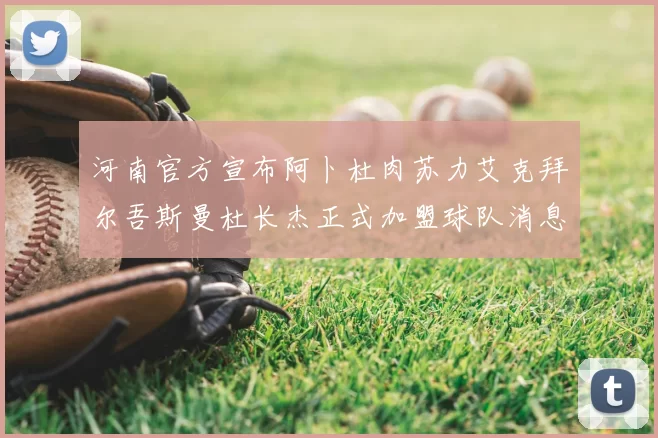 河南官方宣布阿卜杜肉苏力艾克拜尔吾斯曼杜长杰正式加盟球队消息
